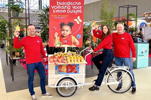 een mobiele beursstand bakfiets