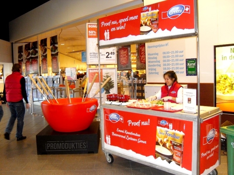 voorbeeld van sampling/tasting vanuit promo unit