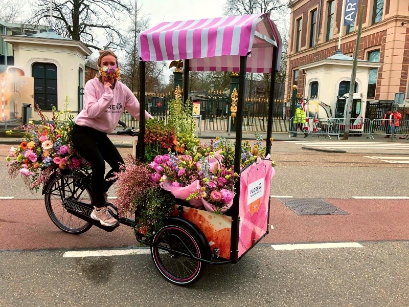 florena reclame bakfiets Amsterdam influencertour