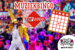 Muziekbingo van Pubquizzen.com met bingokaarten en bekende muziek