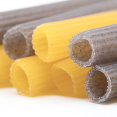 Pasta straws in different colors