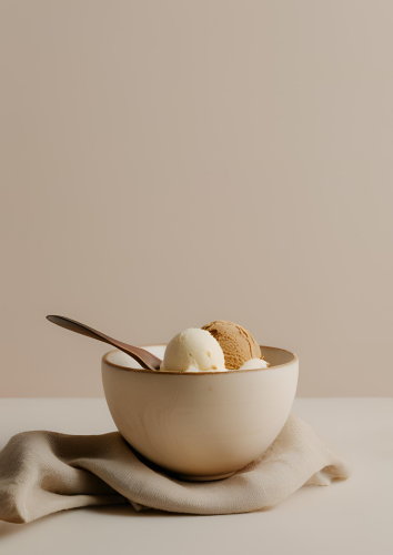 Bowl with ice cream