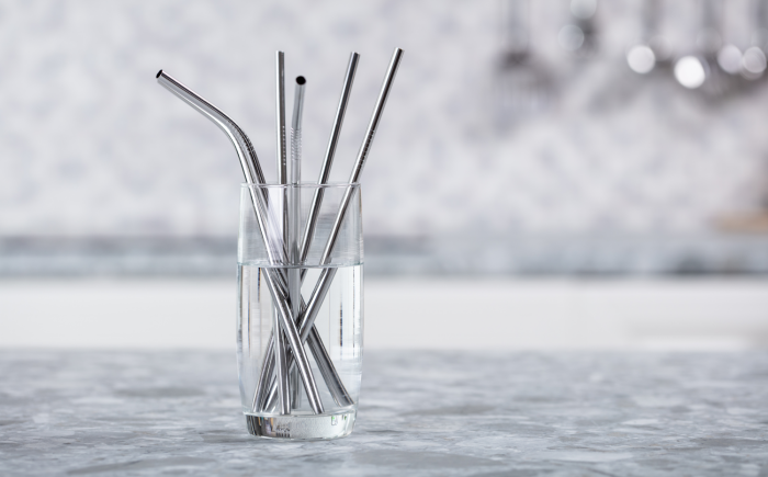 Straws of stainless steel