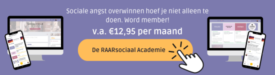 De reclame button voor de RAARsociaal Academie