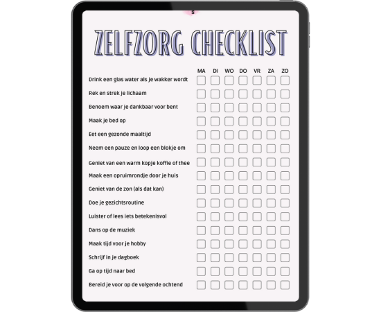 zelfzorg checklist