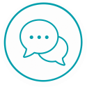 Icoon van een gesprek, het eerste gesprek bij regressietherapie