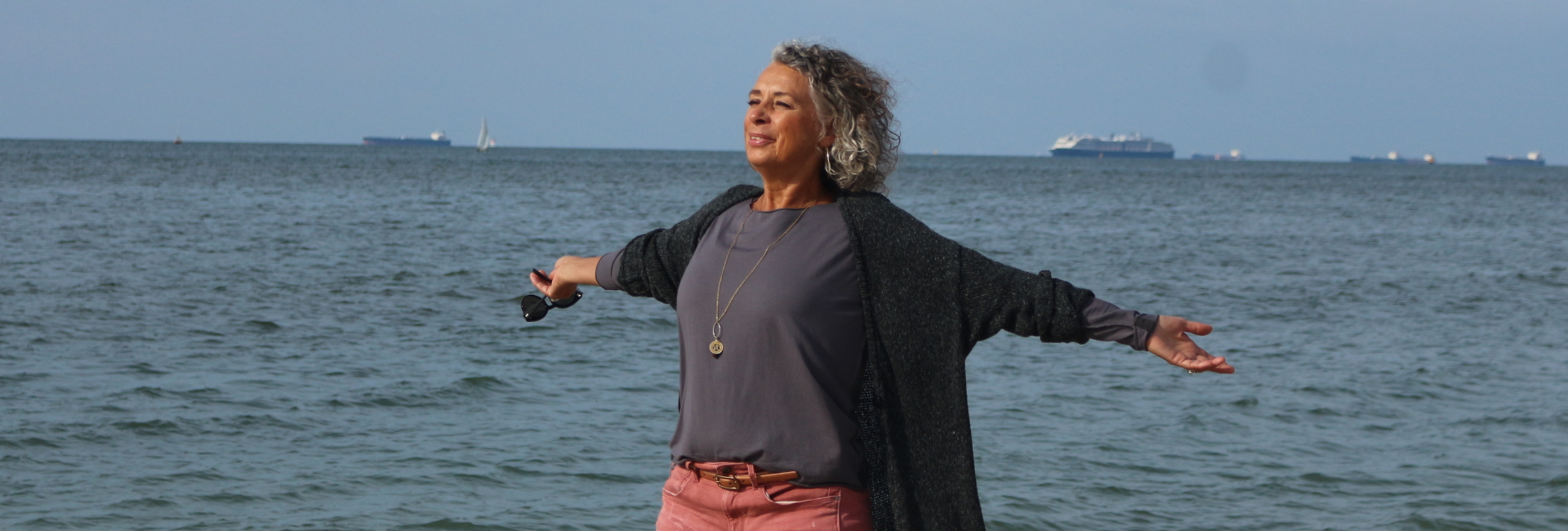 Jenny op het strand