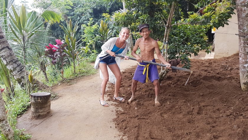 Sanne op reis op het eiland Bali.