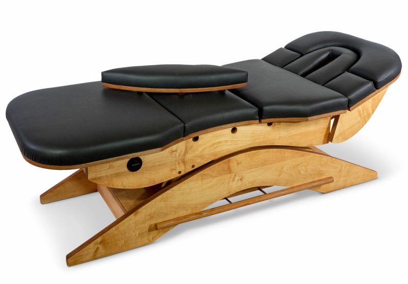 Comfortabel omhoog en omlaag met luxe massagetafel