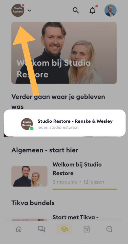 Hoe log ik in op mijn Studio Restore account?