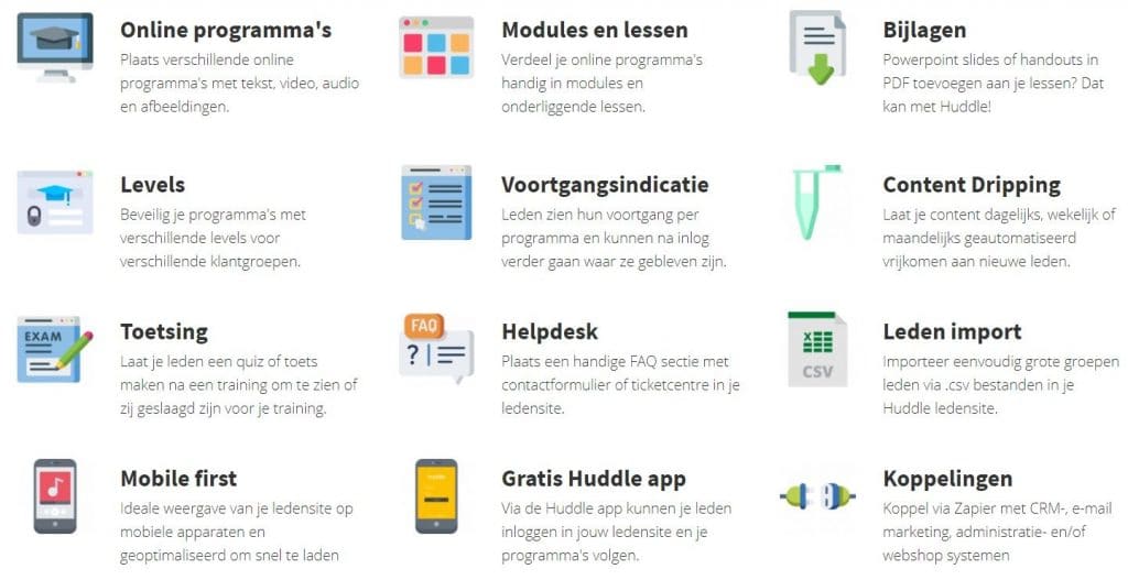 Huddle Software Review - inhoud