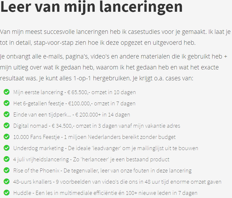 Productlanceringen cursus review - praktijkvoorbeelden-min