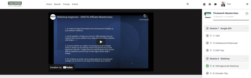 Affiliate marketing beginnen Thuiswerk Masterclass