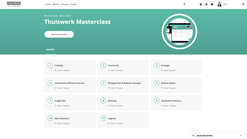 Affiliate marketing beginnen Thuiswerk Masterclass
