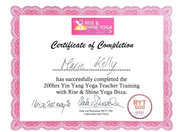 200hrs yoga certificate