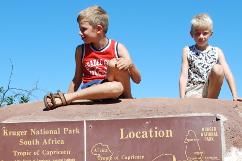 Kinderen in Kruger Park