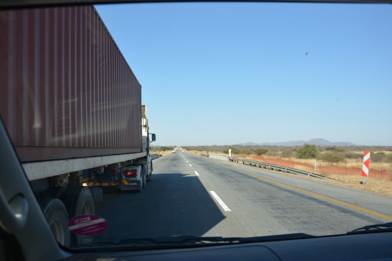 yellow lane driving N1 Limpopo