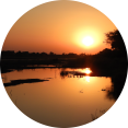 zonsondergang Sabie River Kruger NP