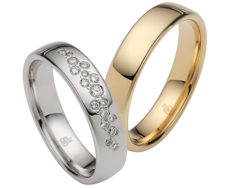 Trouwring met diamanten