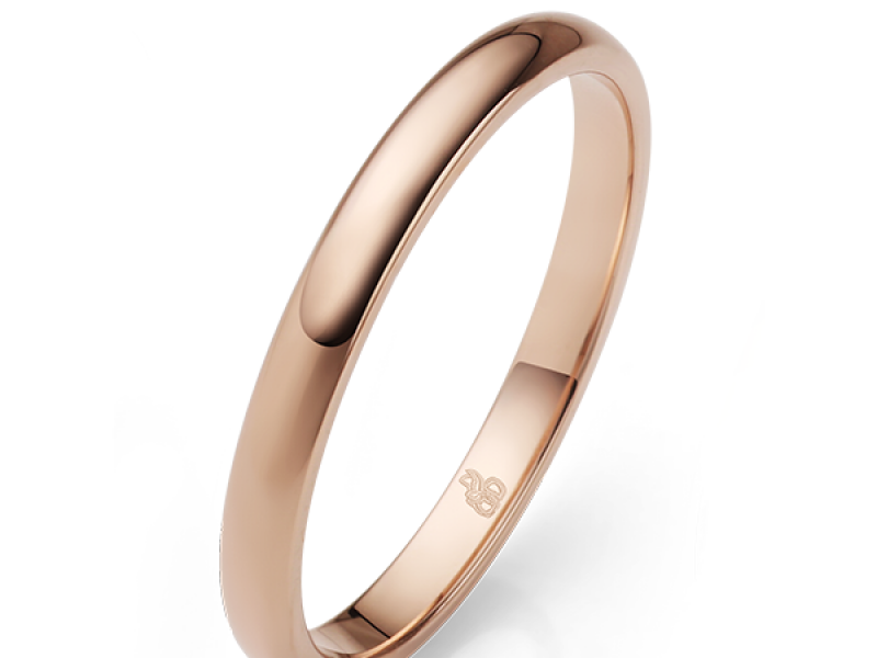 Gladde rosegouden ring Rauschmayer