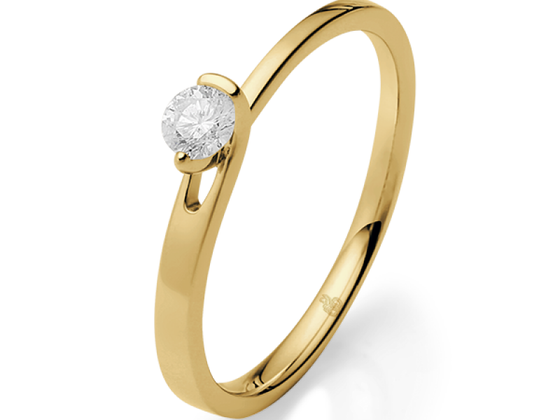 Gouden verlovingsring met diamant Rauschmayer