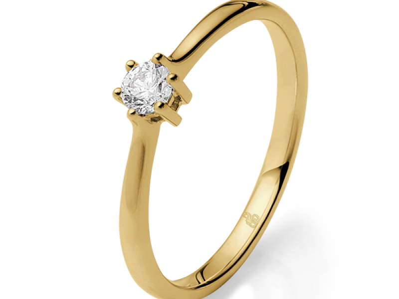 Gouden verlovingsring solitair rauschmayer