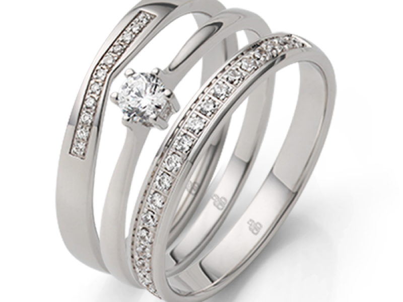 Memoirering en solitairring combinatie witgoud Rauschmayer