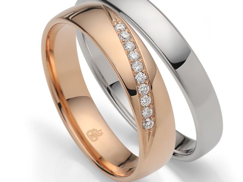 Prachtige gouden ringen met diamanten van rauschmayer
