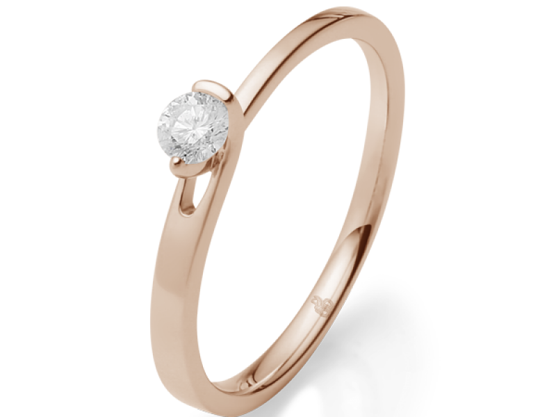 Rose verlovingsring met klemzetting Rauschmayer