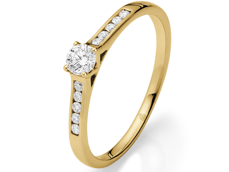 Solitairring met diamanten Rauschmayer