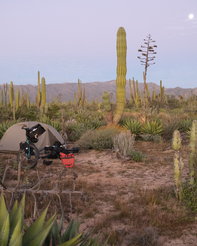 Freestanding-tent-voor-een-fietsreis