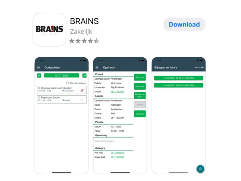 BRAINS app voor iOS