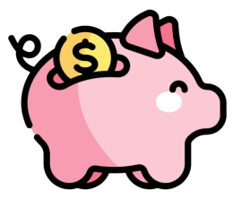 Een roze spaarpot varken