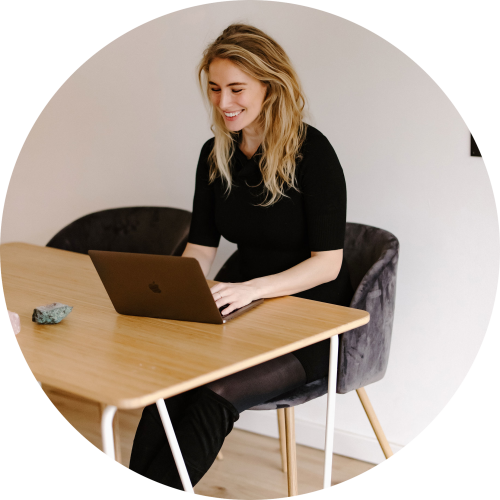 Rosalie aan het werk Rosalie aan het werk