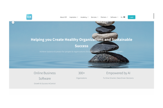 Balance and peace for people and organization ICR online business software