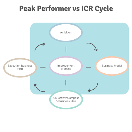 ICR cycle from ambition to results vs subscription Peak Performer