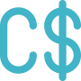 Canadian dollar icon for pricing of the ICR Ambition Refresher subscription of the ICR Growth & Success SaaS Platform