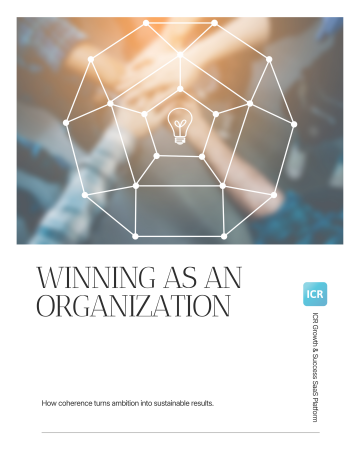 Cover e-book - Winning as an Organization - How coherence turns ambition into sustainable results - An ICR Academy Publication