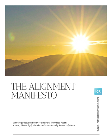 Cover THE ALIGNMENT MANIFESTO - Why Organizations Break - and How They Rise Again - A new philosophy for leaders who want clarity instead of chaos