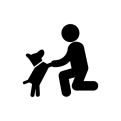 Logo voor het opvoeden van een pup