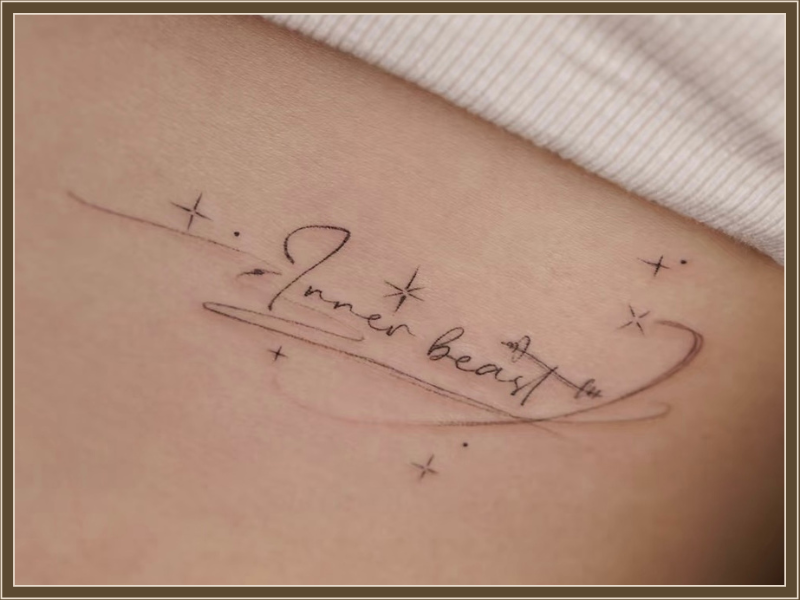 fine line tattoo text