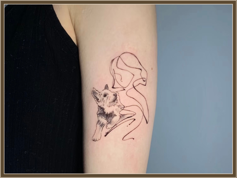 human and dog tattoo