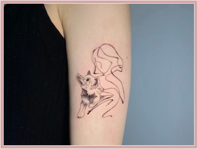 human and dog fine like tattoo