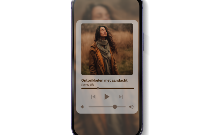 mock up van een telefoon met audio