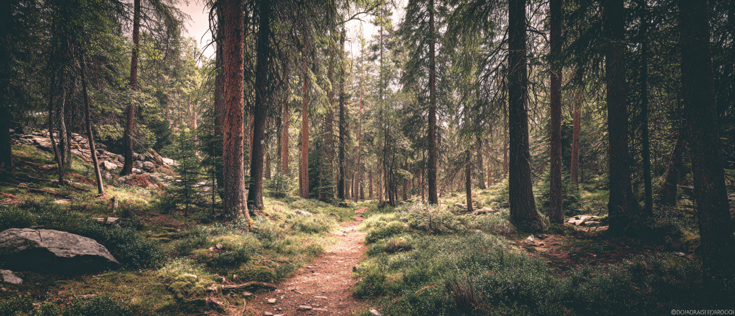 Pad in het bos als beeld voor een innerlijke transreis