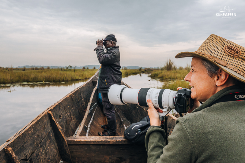 Bootsafari in Mabamba Swamp op zoek naar de Shoebill in Oeganda