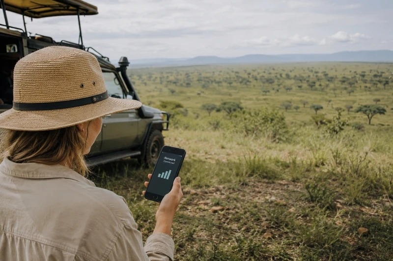 Smartphone met mobiel bereik via MTN of Airtel in Oeganda