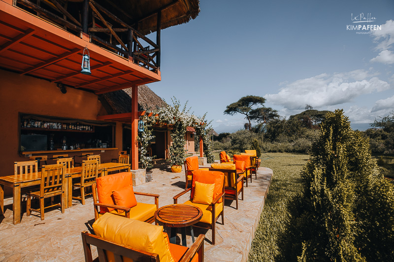 Oilepo Amboseli Lodge bij de Kimana Gate van Amboseli National Park Hoofdgebouw van Oilepo Amboseli Lodge vlak bij de Kimana Gate van Amboseli National Park in Kenia
