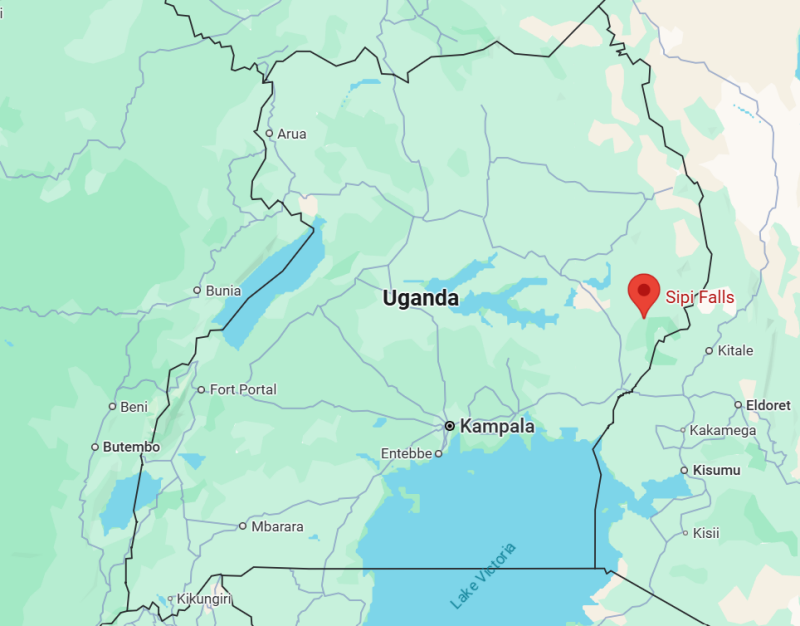 Sipi Falls Maps Ligging Sipi Falls