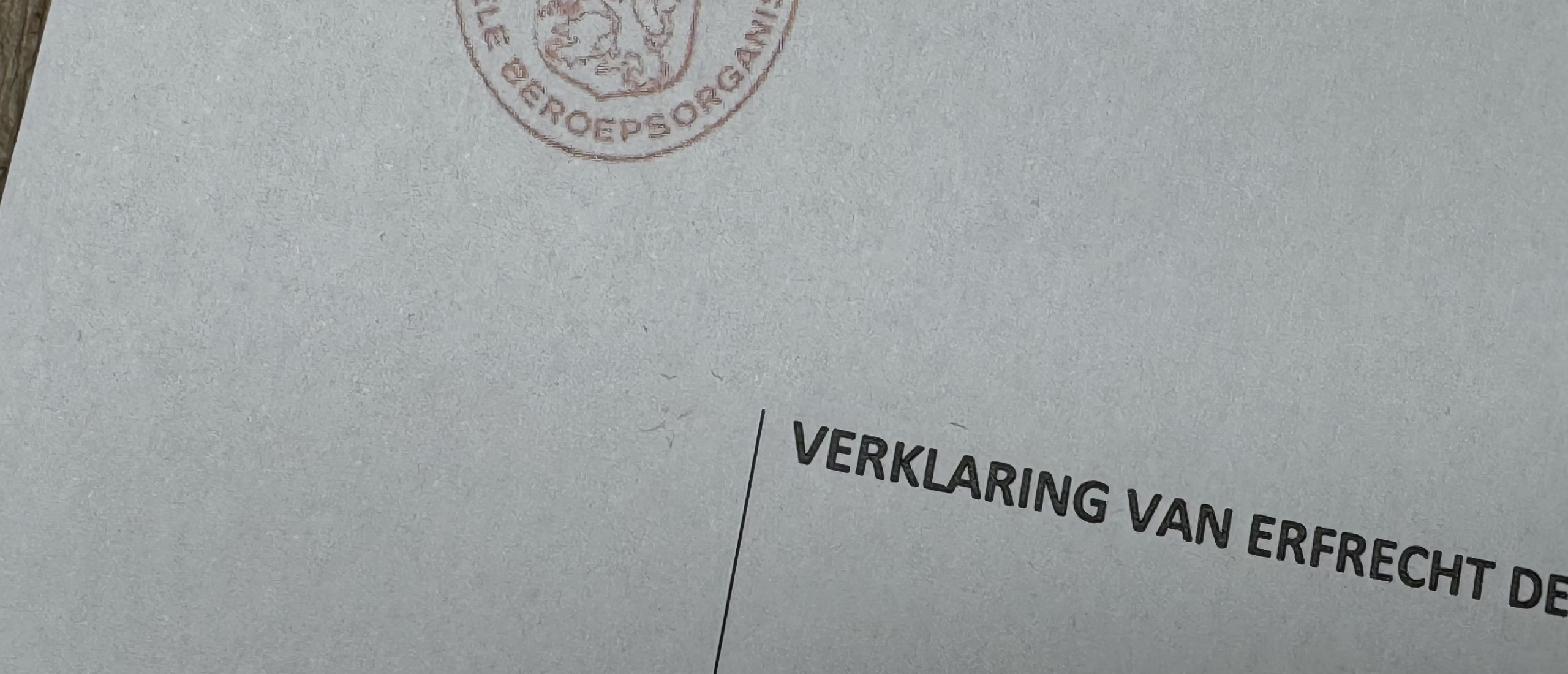 Verklaring van erfrecht